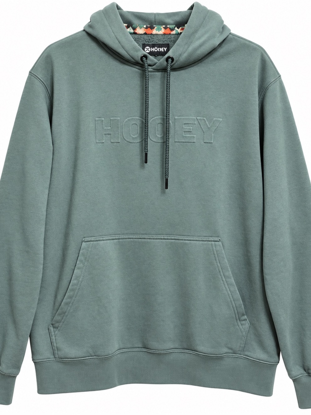 Hooey Men’s XL Sage Gray Embossed Logo Pullover Hoodie